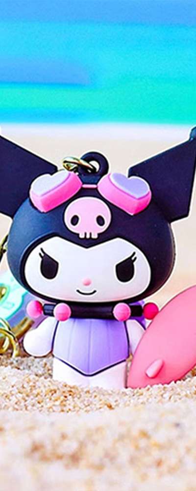 Kuromi Character Vacation Figure Keyring 100531