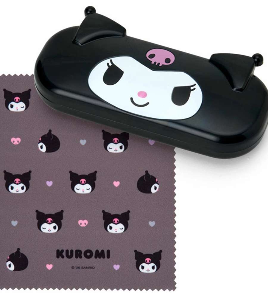 Kuromi Character Face-Shaped Glasses Case (Japan) 588256