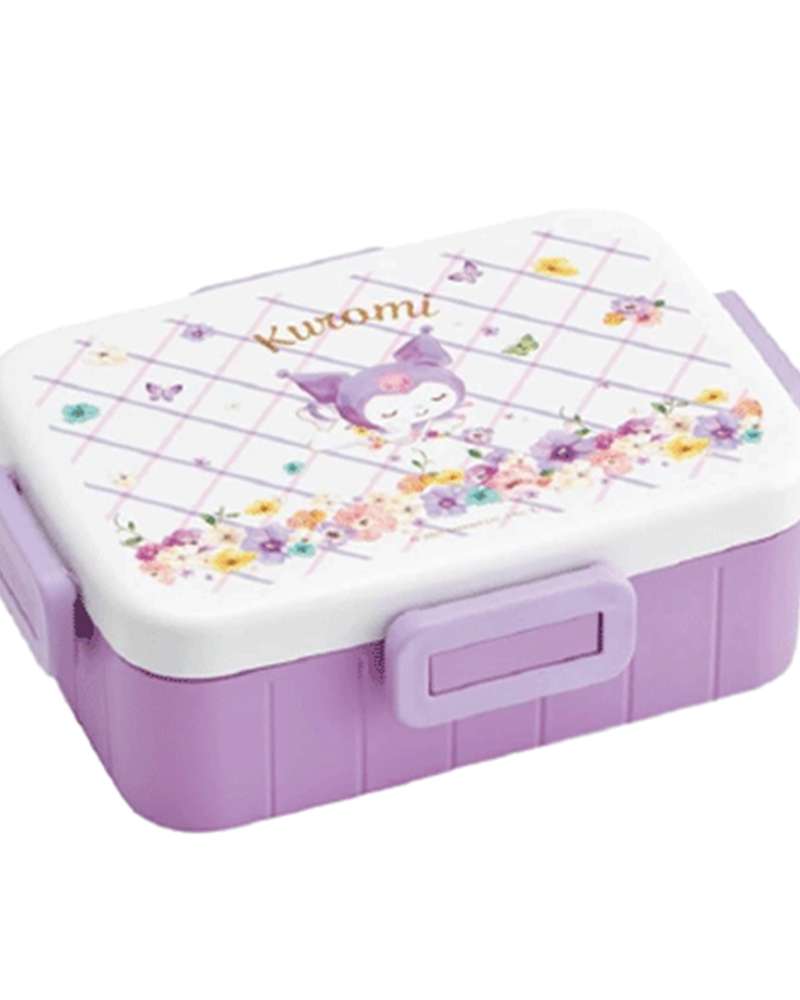 Kuromi Character Pastel Blossom Four-Side Locking Bento Box (Japan) 721298