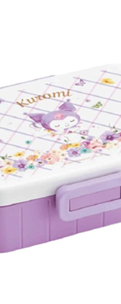 Kuromi Character Pastel Blossom Four-Side Locking Bento Box (Japan) 721298