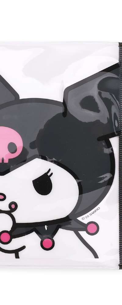 Kuromi Character Transparent Flat Pouch 663431
