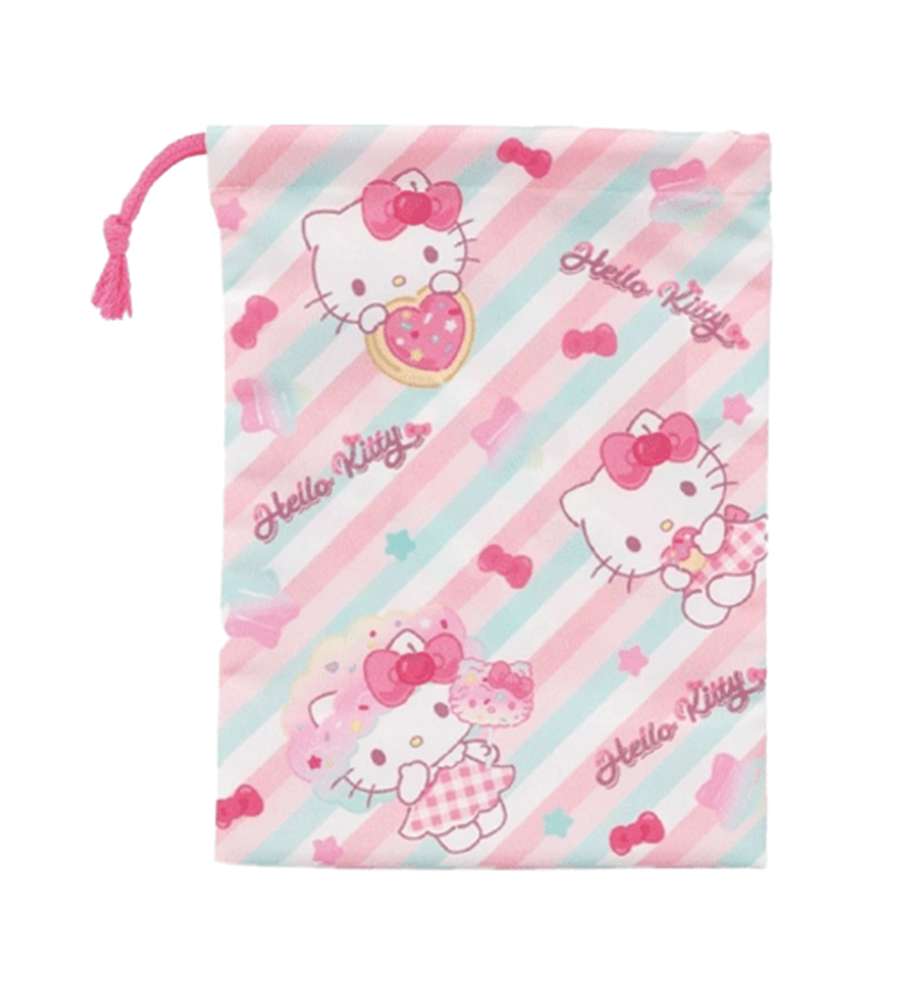 Hello Kitty Character Fancy Cup Drawstring Pouch (Japan) 720550