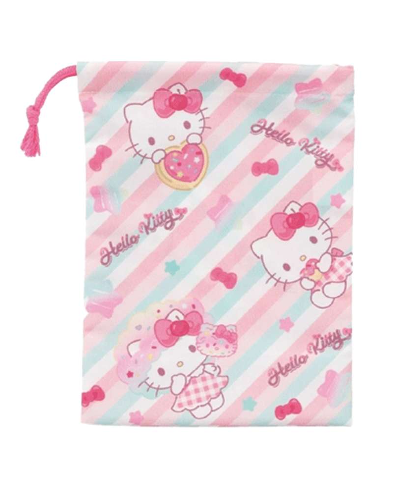 Hello Kitty Character Fancy Cup Drawstring Pouch (Japan) 720550