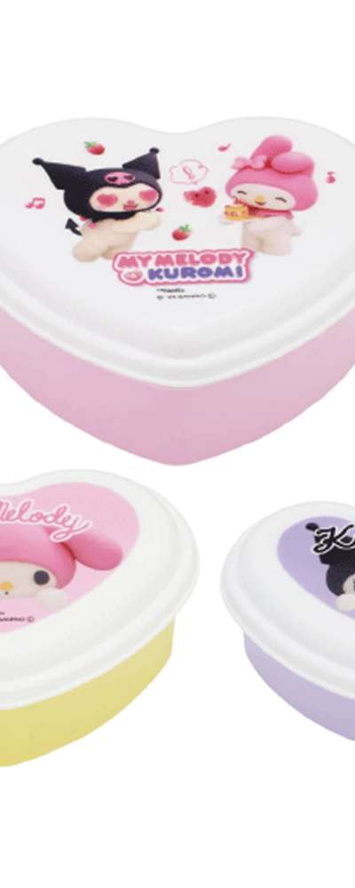 My Melody Kuromi Character Netflix Heart Container 3-Piece Set (Japan) 679872