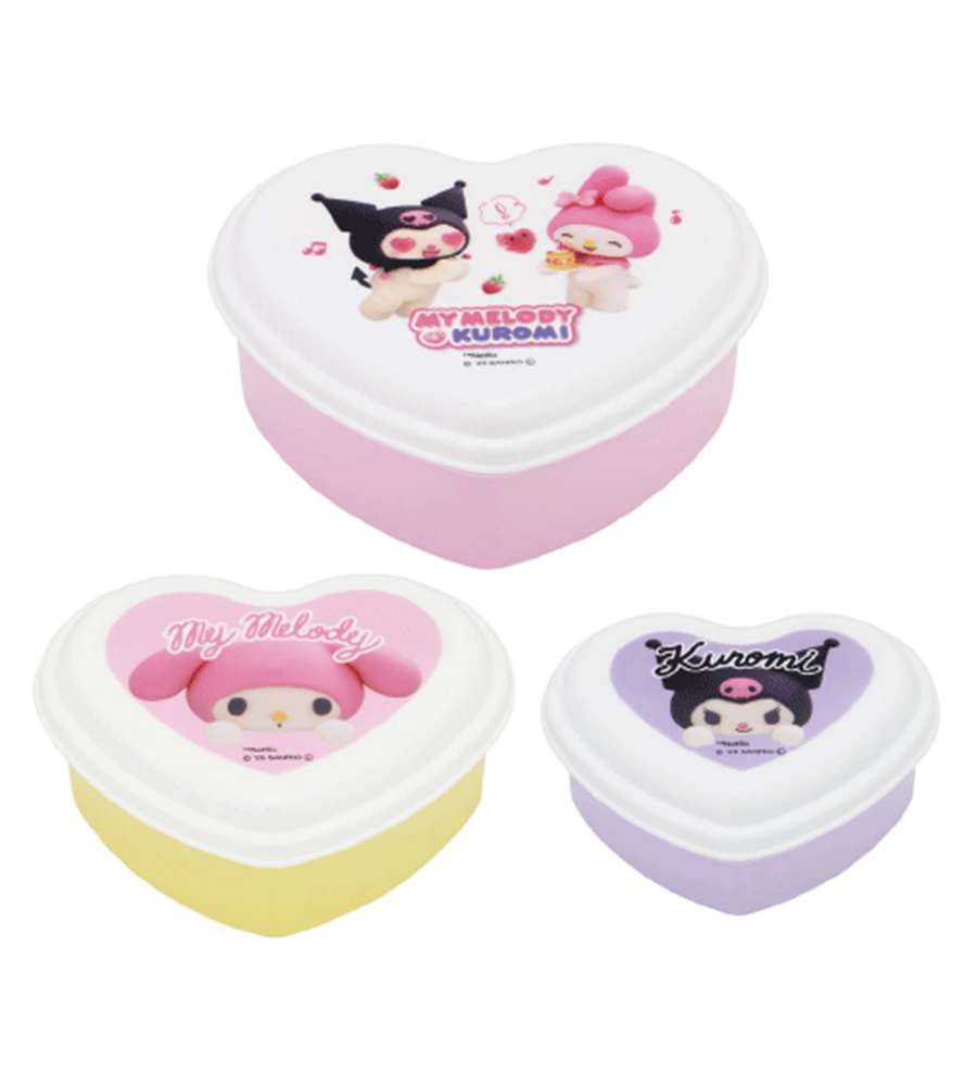 My Melody Kuromi Character Netflix Heart Container 3-Piece Set (Japan) 679872