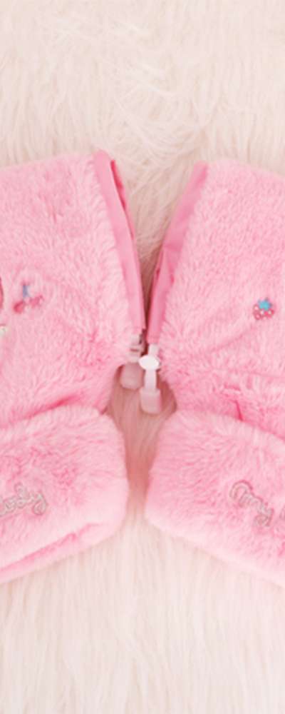 My Melody Character Kickboard Fur Gloves Winter Gloves 787660