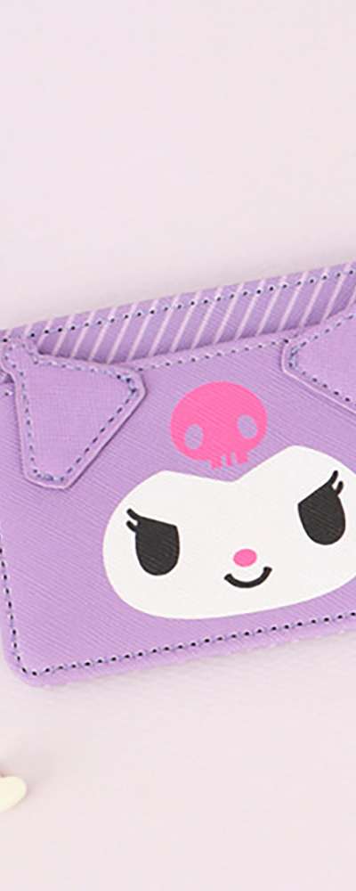 Kuromi Character Shine Card Wallet 781453