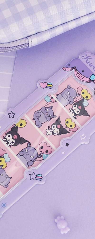 Kuromi Character Four-Cut Photo Keyring 787042