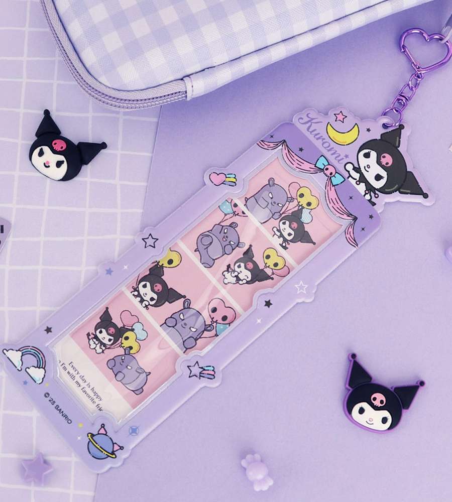 Kuromi Character Four-Cut Photo Keyring 787042
