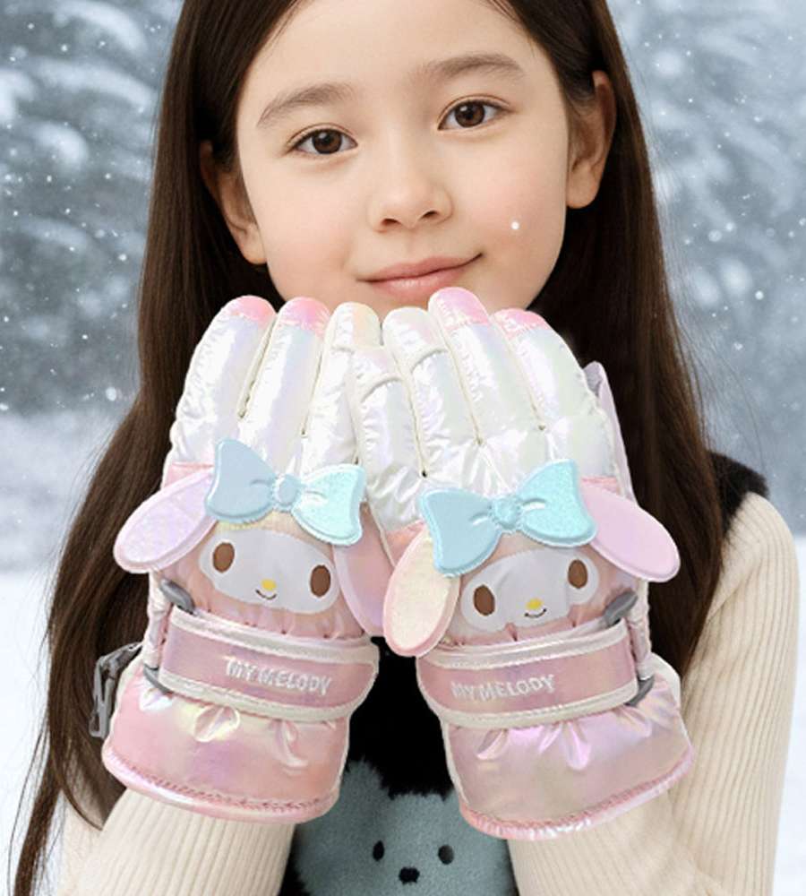 My Melody Character Shine Big Face 3D Winter Gloves Kids Gloves