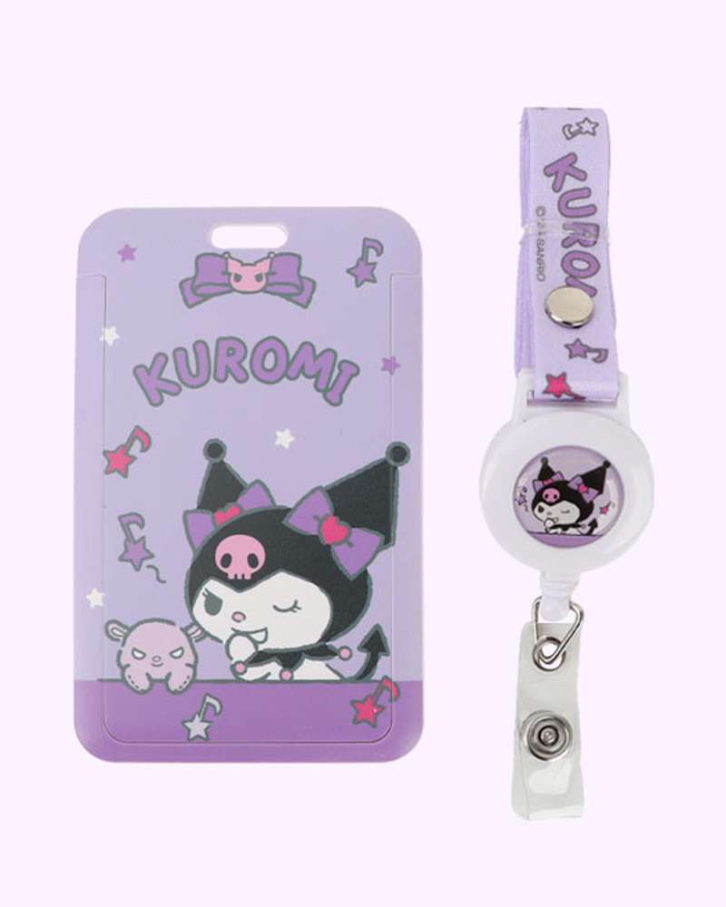Kuromi Character Reel Necklace Transit Card Wallet 785635