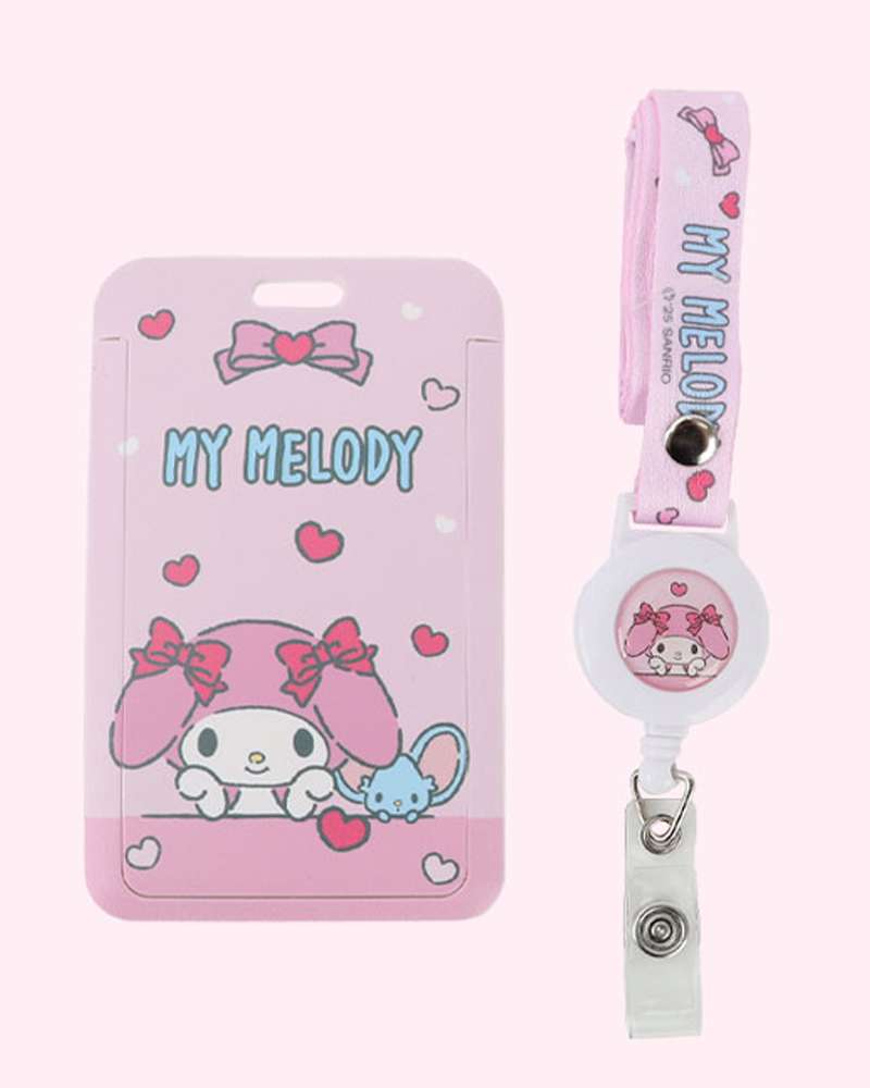 My Melody Character Reel Neck Strap Transit Card Wallet 785628