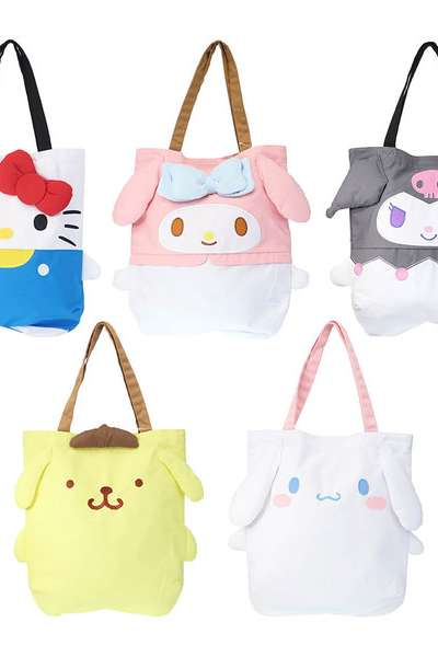 (商品タグ紛失割引商品)サンリオ ボディ キャラクター エコバッグ キャンバスバッグ(日) 530211
