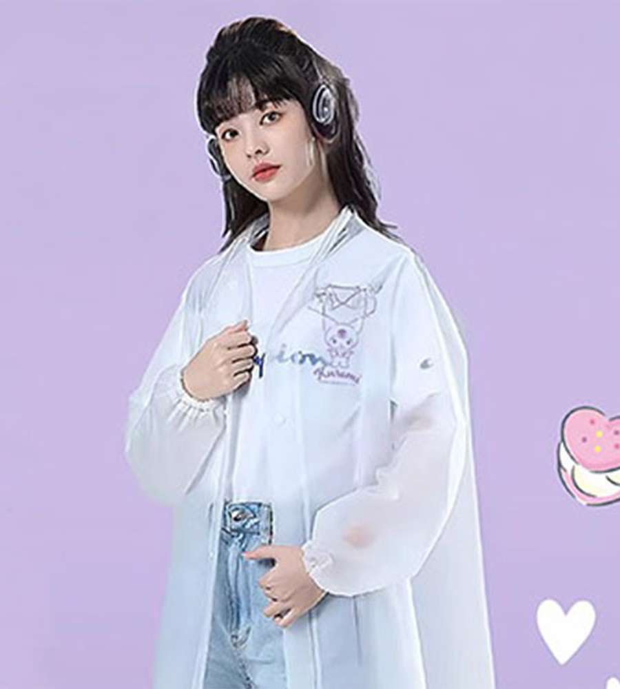 Kuromi Character Adult Disposable Raincoat 107962
