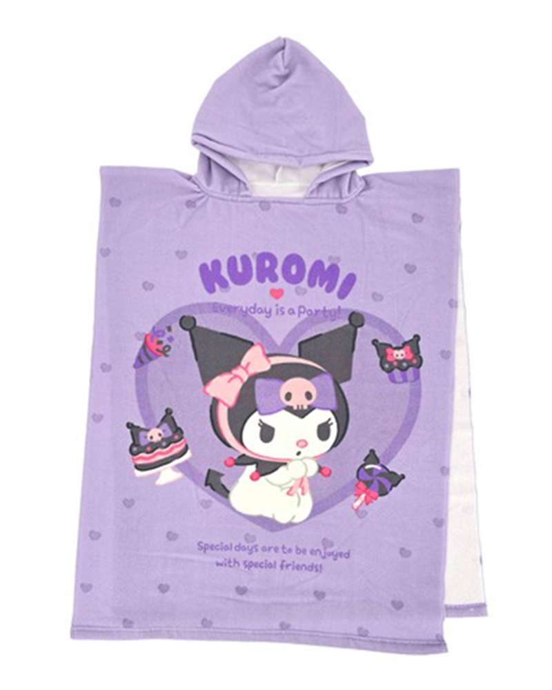 Kuromi Character Cute Hooded Shower Robe Beach Robe 622396