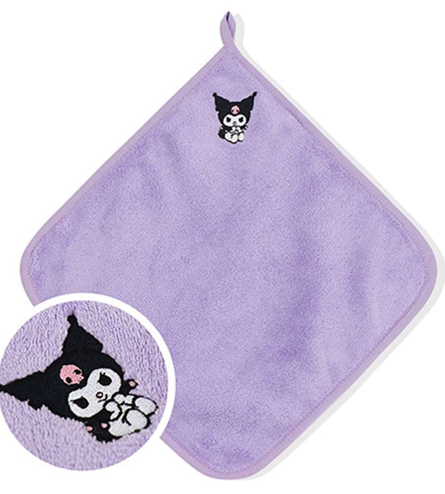 Kuromi Character Embroidered Hand Towel Handkerchief 634332