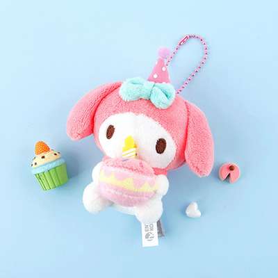 My Melody Birthday Cake Character 8cm Plush Keyring Bag Charm 507466