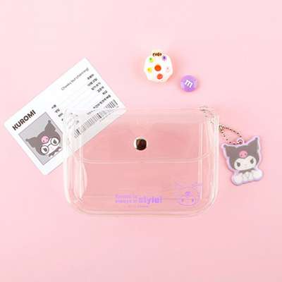Kuromi Character Transparent Card Wallet 661239