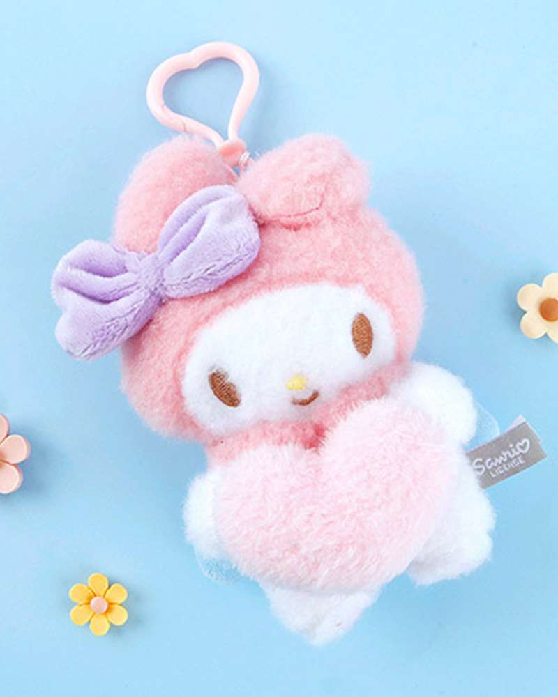 My Melody Character Heart Angel 12cm Plush Keyring Bag Charm 082077