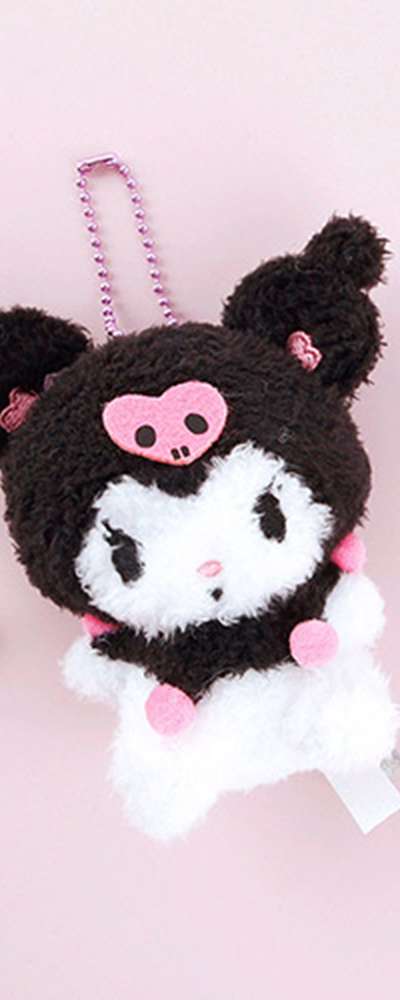 Kuromi Character Cutie 8cm Plush Keyring Bag Charm 509064