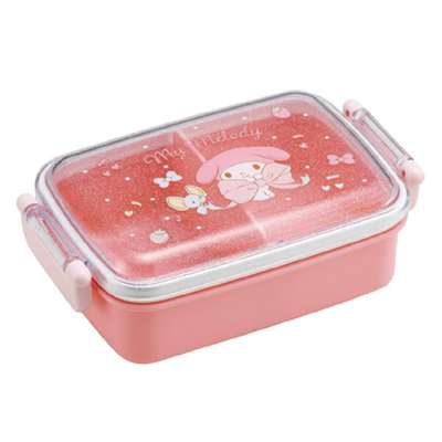 My Melody Character Big Ribbon Single-Tier Dome Square Bento Box (Japan) 686504