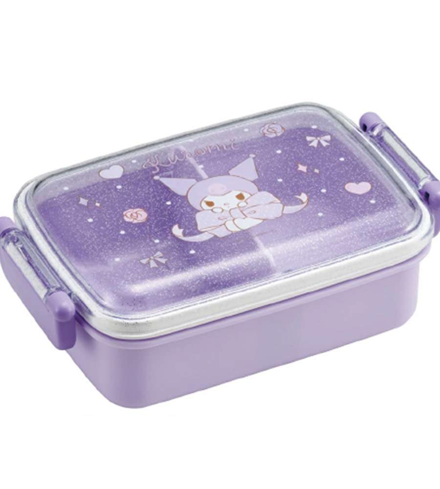 Kuromi Character Big Ribbon Single-Tier Dome Square Lunch Box (686634)