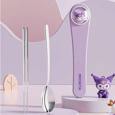 Kuromi Character Face Utensil Case Set 102520