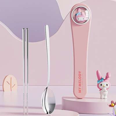 My Melody Character Face Utensil Case Set 102518