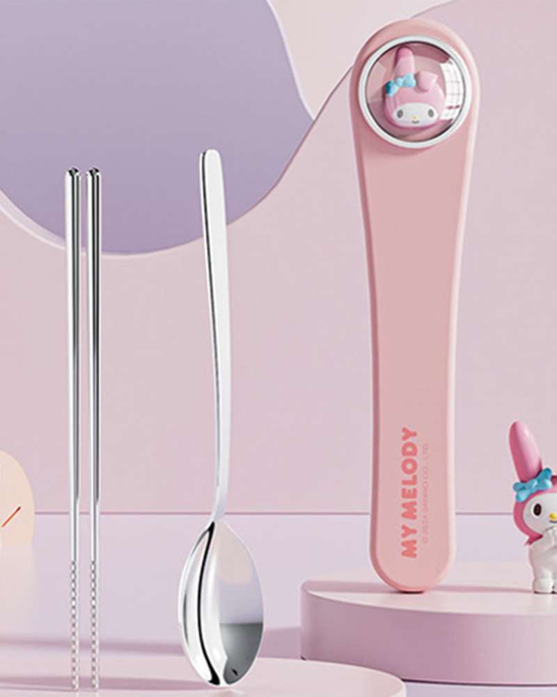 My Melody Character Face Utensil Case Set 102518