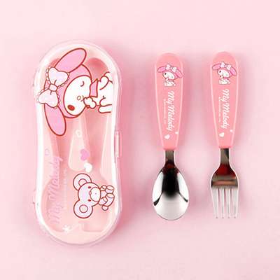 My Melody Character Cutie Spoon Fork Utensil Case Set 102526