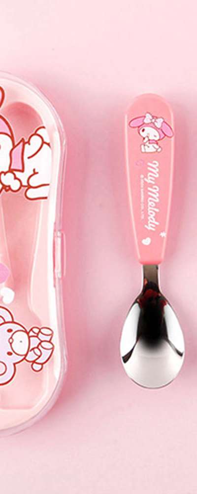 My Melody Character Cutie Spoon Fork Utensil Case Set 102526