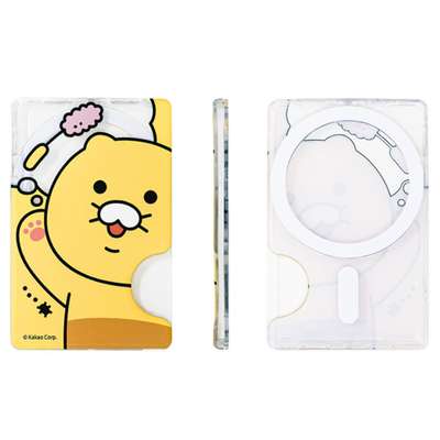 Kakao Friends Choonsik Character MagSafe Transparent Card Wallet (Yellow) 193290