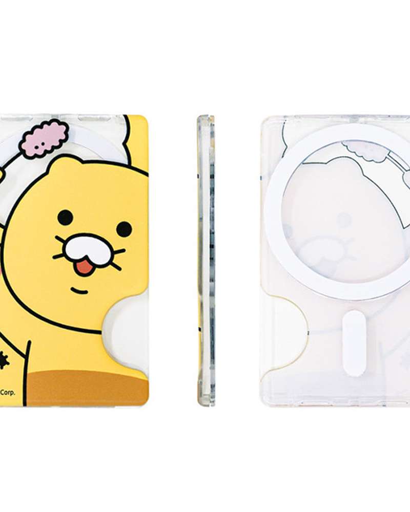 Kakao Friends Choonsik Character MagSafe Transparent Card Wallet (Yellow) 193290