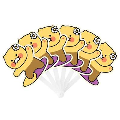 Kakao Friends Chunsik Character Surfing Folding Fan 192279