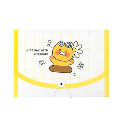 Kakao Friends Choonsik Character 12-Pocket Accordion File (Say Cheese) 205078