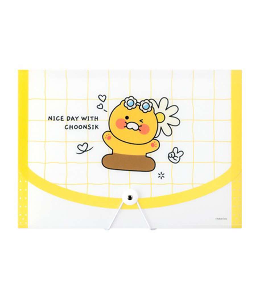 Kakao Friends Choonsik Character 12-Pocket Accordion File (Say Cheese) 205078