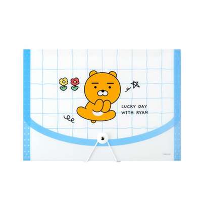 Kakao Friends Ryan Character 12-Pocket Accordion File (Say Cheese) 205085
