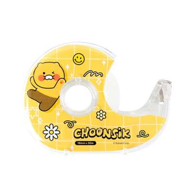 Kakao Friends Choonsik Character Clear Tape Cutter Set (Say Cheese) 205238