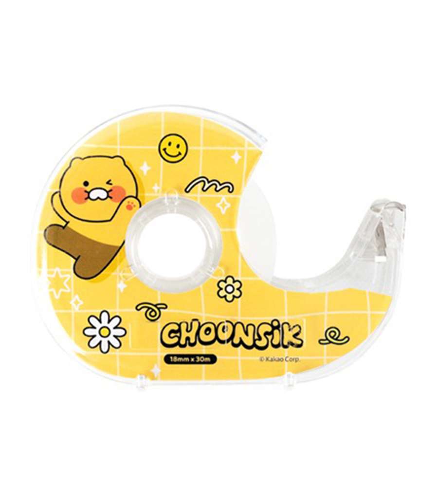 Kakao Friends Choonsik Character Clear Tape Cutter Set (Say Cheese) 205238
