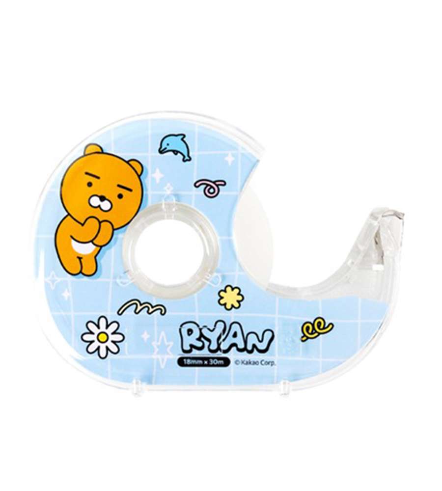 Kakao Friends Ryan Character Transparent Tape Cutter Set (Say Cheese) 205245