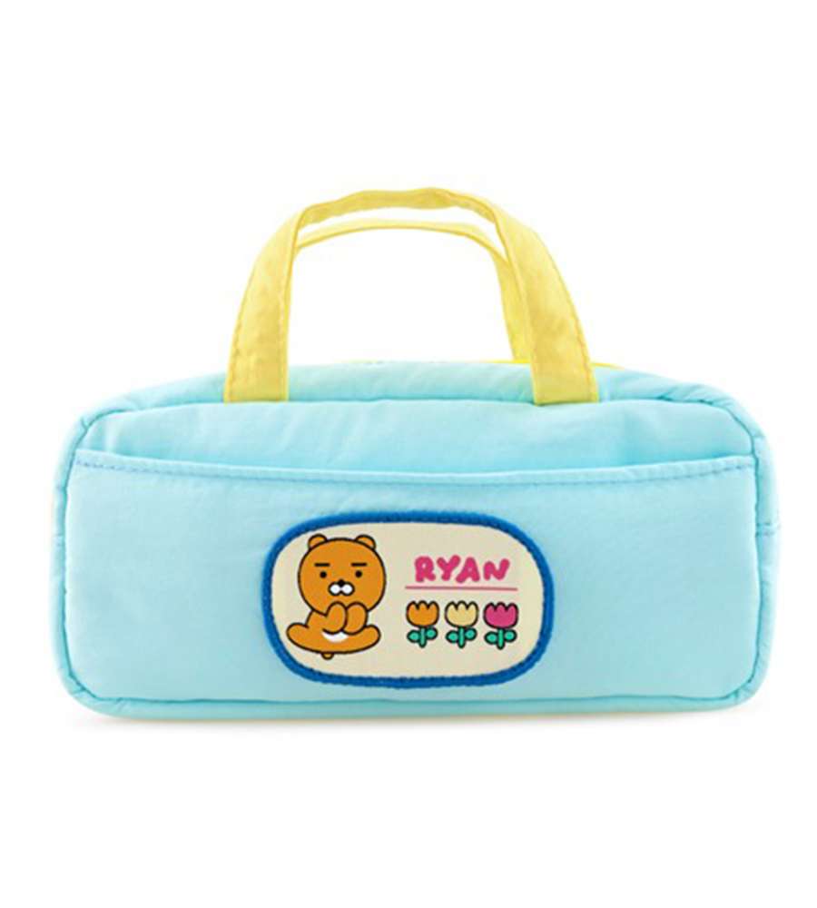 Kakao Friends Ryan Character Handle Plush Pencil Pouch (Say Cheese) 205344