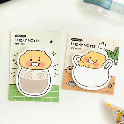 Kakao Friends Choonsik Character Pouch-shaped Sticky Notes 2-piece Set 205634