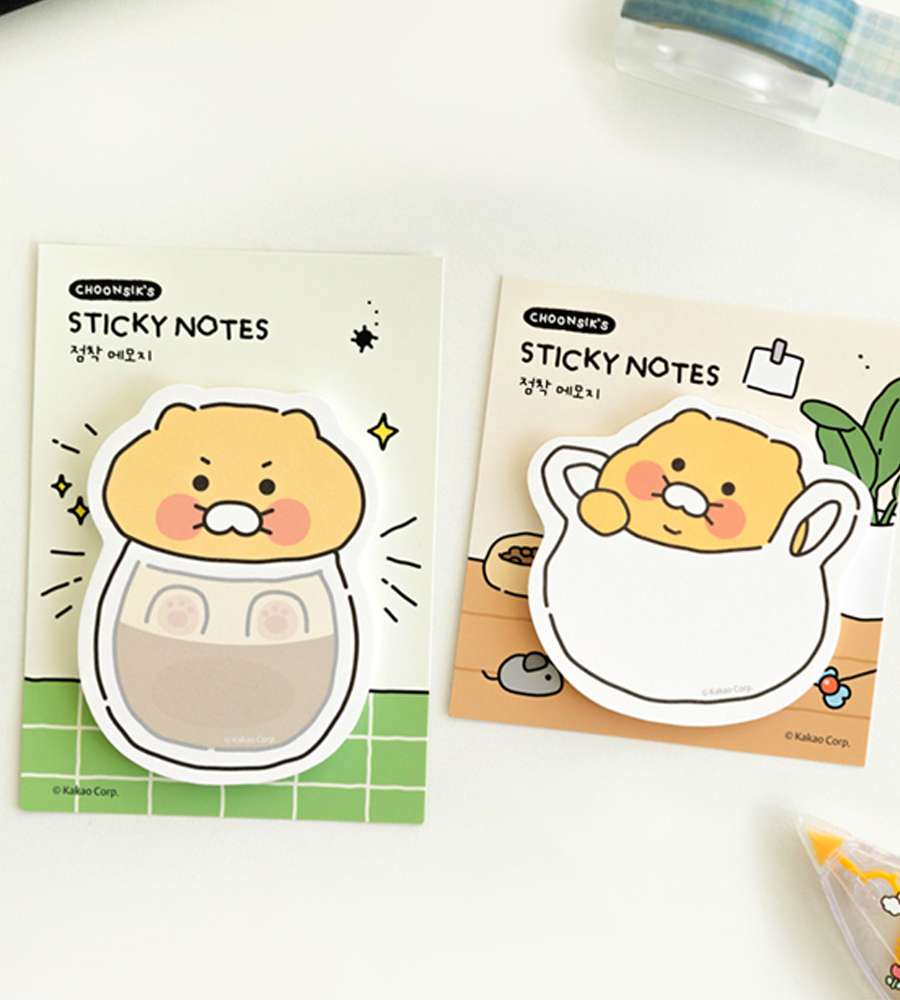 Kakao Friends Choonsik Character Pouch-shaped Sticky Notes 2-piece Set 205634