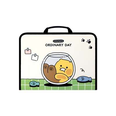 Kakao Friends Chunsik Character Ordinary Handle Zipper File 205665