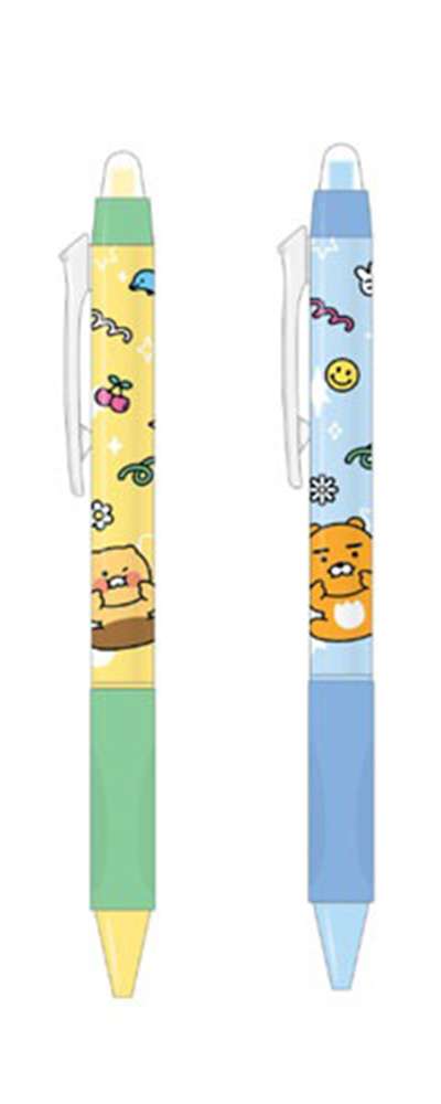 Kakao Friends Choonsik and Ryan Character Erasable Pen 2-Pack Set (Say Cheese) 205122