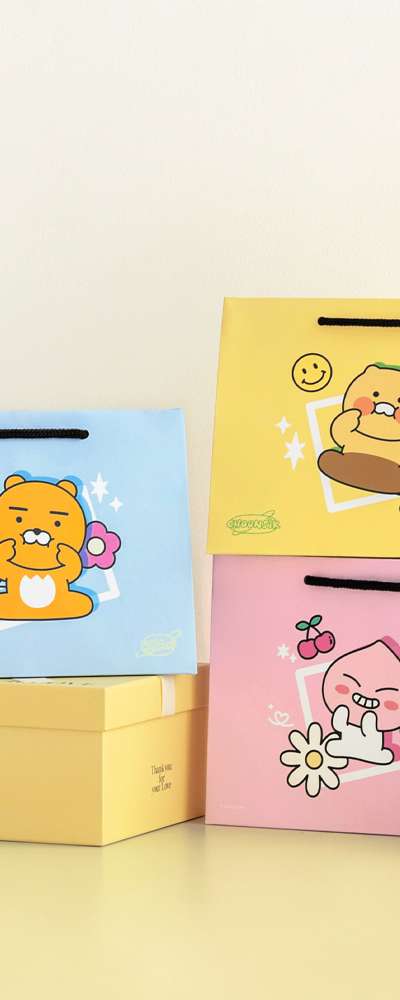Kakao Friends Character Say Cheese Shopping Bag M Paper Bag 203494