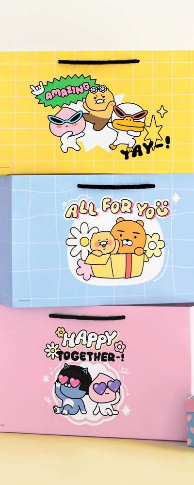 Kakao Friends Character Say Cheese Shopping Bag L Paper Bag 203517