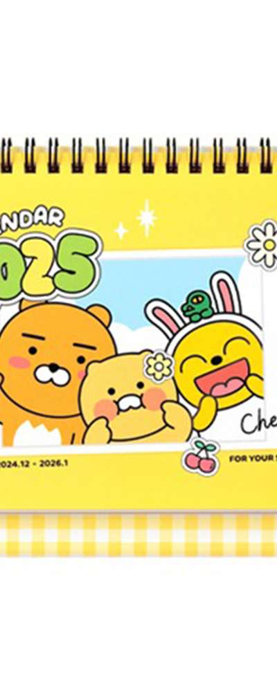 Kakao Friends Say Cheese 2025 Small Desktop Calendar (Yellow) 203265