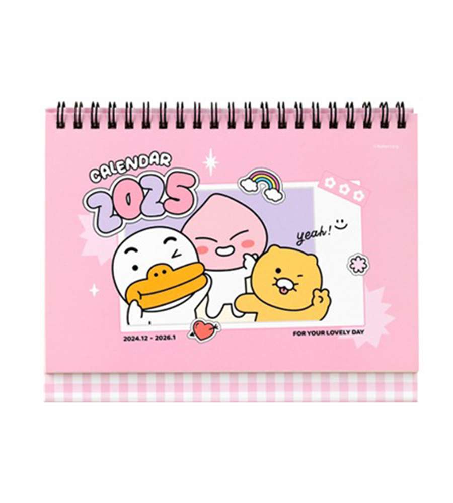 Kakao Friends Say Cheese 2025 Small Desk Calendar (Pink) 203272