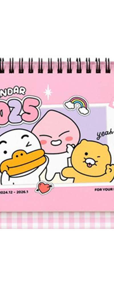 Kakao Friends Say Cheese 2025 Small Desk Calendar (Pink) 203272